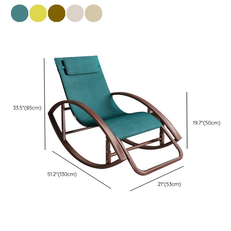 Contemporary Rocker Chair Metal Frame Water Resistant Fabric Rocker Chair with Pillow Clearhalo 'Chairs & Seating' 'furn' 'furn_rocking_chairs' 'Furniture' 'Living Room Furniture' 'Rocking Chairs' 'rocking_chairs' 1200x1200_f8154120-fdb3-4d72-9b2c-cd2c119d9d98