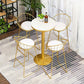 Glam Gold Iron Bar Table 21.6"W Round Top Marble Bistro Table for Breakroom Clearhalo 'Bar Furniture' 'Bar Tables' 'bar_tables' 'furn' 'furn_bar_tables' 'Furniture' 'furniture_bar_tables' 'Kitchen & Dining Furniture' 'kitchen&dining_furn' 'kitchen' 1200x1200_f815c175-e631-4c23-885f-cf6842ca73fe