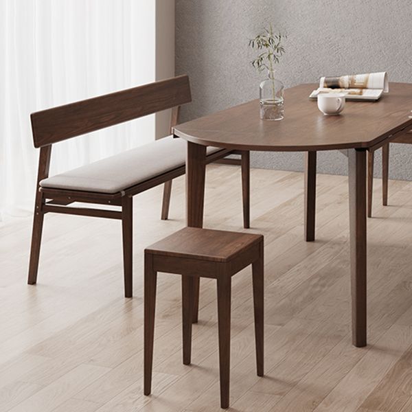 Rustieke eetbank met houten frame, 29,5 "H -bank met 4 poten