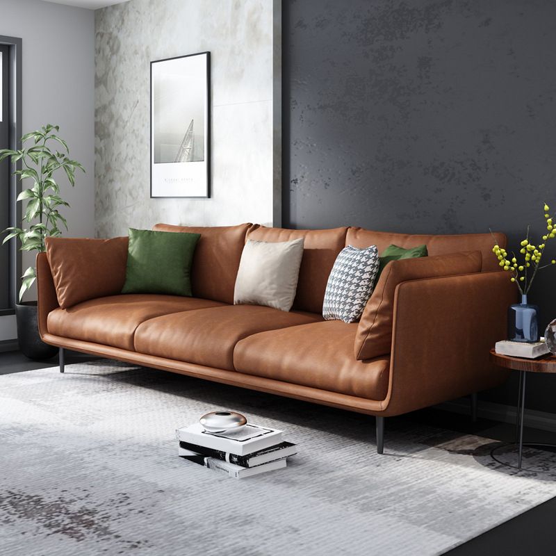 Modernism Standard Sofa 3/4-seat Tuxedo Arm Sofa for Living Room Clearhalo 'furn' 'furn_sofas' 'Furniture' 'furniture_sofas' 'kitchen' 'kitchen_sofas' 'Living Room Furniture' 'Sofa' 'sofas' 1200x1200_f8170265-1726-47ce-8368-f8a9f9323468