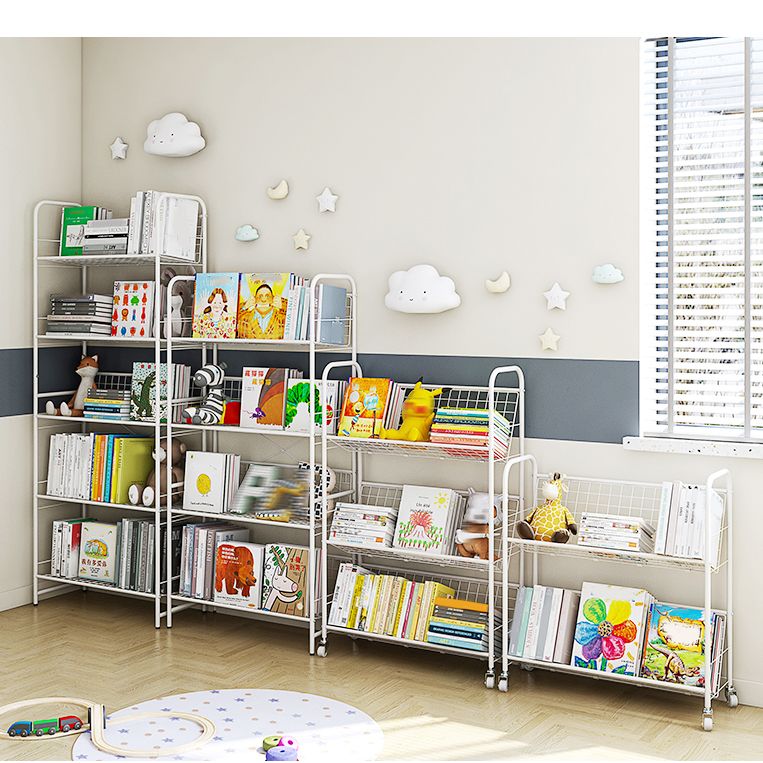 Contemporary Style Bookshelf White Bookcase for Home Office Study Room Clearhalo 'Bookcases' 'furn' 'furn_bookcases' 'Furniture' 'furniture_bookcases' 'kitchen' 'kitchen_bookcases' 'Living Room Furniture' 'Office Furniture' 1200x1200_f817298c-9de2-4ce6-8d4a-6098a1281a87