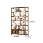 9.84" Wide Modern Wooden Shelf Bookcase Matte Finish Etagere Bookshelf