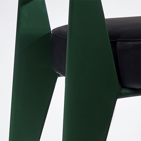 Scandinavian Home Side Chair Open Back Upholstered Metal Dining Room Chair Clearhalo ' kitchen&dining_furn' 'Dining Chairs' 'Dining Tables & Seating' 'dining_chair' 'furn' 'furn_dining_chair' 'Furniture' 'furniture_dining_chair' 'Kitchen & Dining Furniture' 'kitchen' 1200x1200_f81ec4fb-2d67-4b42-9429-40ea87f0e409