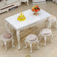 Stone Top Dining Table Rectangle Dining Table with 4 Legs in White Clearhalo 'Dining Tables & Seating' 'Dining Tables' 'dining_table' 'Furniture' 'furniture_dining_table' 'Kitchen & Dining Furniture' 'kitchen' 'kitchen_dining_table' 1200x1200_f81edd0d-e03a-4e8b-8d21-c54529c970fb