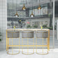 White Stone Bar Table Traditional Luxury Bar Table with Gold Base Clearhalo 'Bar Furniture' 'Bar Tables' 'bar_tables' 'furn' 'furn_bar_tables' 'Furniture' 'furniture_bar_tables' 'Kitchen & Dining Furniture' 1200x1200_f81ee4eb-5252-4acf-a515-f6273ae5de9d
