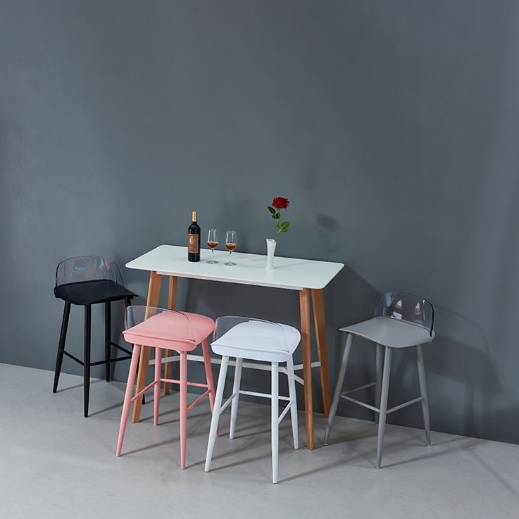 Sgabello da bar rettangolo interno bassa schiena poggiapiedi moderni sgabelli moderni