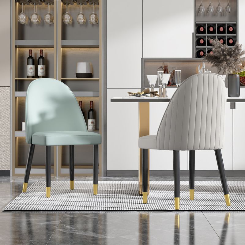 Scandinavian Style Dining Chair Wood Dining Room Armless Cushioned Parsons Chair (Set of 2) Clearhalo ' kitchen&dining_furn' 'Dining Chairs' 'Dining Tables & Seating' 'dining_chair' 'furn' 'furn_dining_chair' 'Furniture' 'furniture_dining_chair' 'Kitchen & Dining Furniture' 'kitchen' 1200x1200_f81fd517-7038-4409-845f-8d8a1425c574