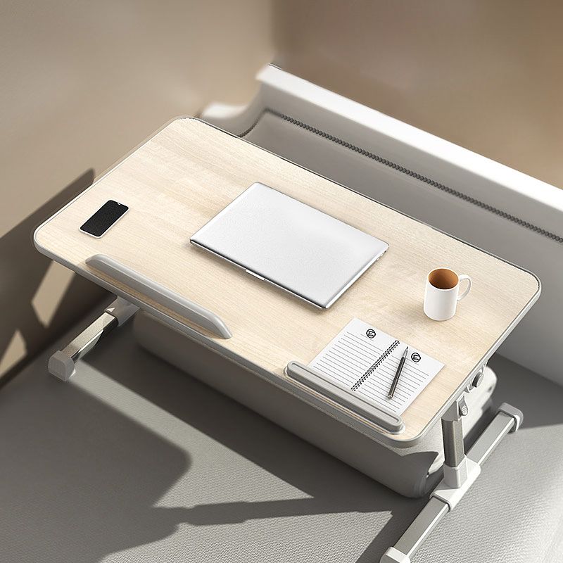 T-vorm schrijfde bureau eigentijds kunstmatig hout en metalen kantoor bureau vouwen verstelbaar