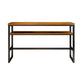 Modern Rectangle Bar Dining Table Wood Trestle Bar Height Table with Shelves Clearhalo 'Bar Furniture' 'Bar Tables' 'bar_tables' 'furn' 'furn_bar_tables' 'Furniture' 'furniture_bar_tables' 'Kitchen & Dining Furniture' 'kitchen&dining_furn' 'kitchen' 1200x1200_f821a940-8b3c-4962-8dde-8ca5e2810814