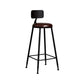 Contemporary Bar Stools Armless Dining Stools with Metal Base