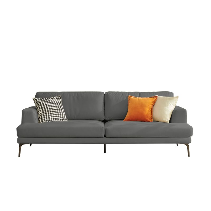 Stain Resistant Faux Leather Sofa Recessed Arm Cushions Settee Couch Clearhalo 'furn' 'furn_sofas' 'Furniture' 'Living Room Furniture' 'Sofa' 'sofas' 1200x1200_f821c883-e0c3-40ff-8f03-4da9c7e4e4d7