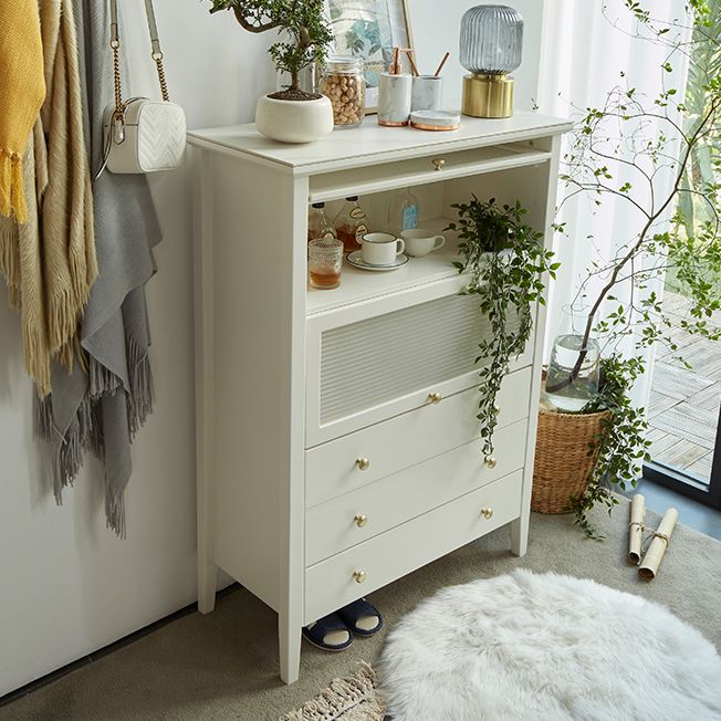 Glam Stone and Wood Buffet Server Living Room White Dining Server with Drawers Clearhalo 'buffet_sideboard' 'Buffets & Sideboards' 'furn' 'furn_buffet_sideboard' 'Furniture' 'Kitchen & Dining Furniture' 1200x1200_f821ee12-6654-485e-9b9b-9533b6d71f31