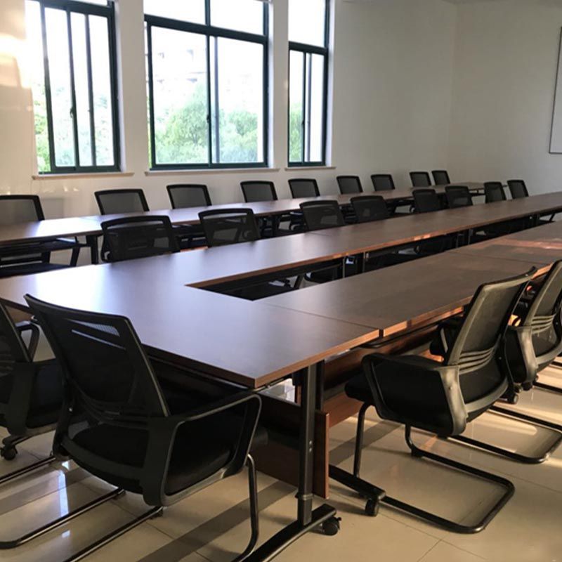 Modern Wooden Office Desk with Caster Wheels Rectangular Writing Desk for Home Clearhalo 'furn' 'furn_office_desk' 'Furniture' 'Office Desks' 'Office Furniture' 'office_desk' 1200x1200_f82209c3-87dc-4922-ab7c-718c13d0739c