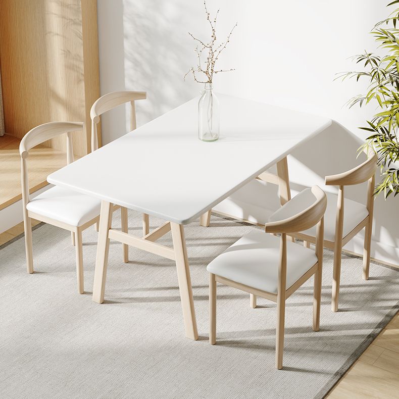 Table à manger rectangulaire en panneaux de fibres de densité moyenne, pour salle à manger