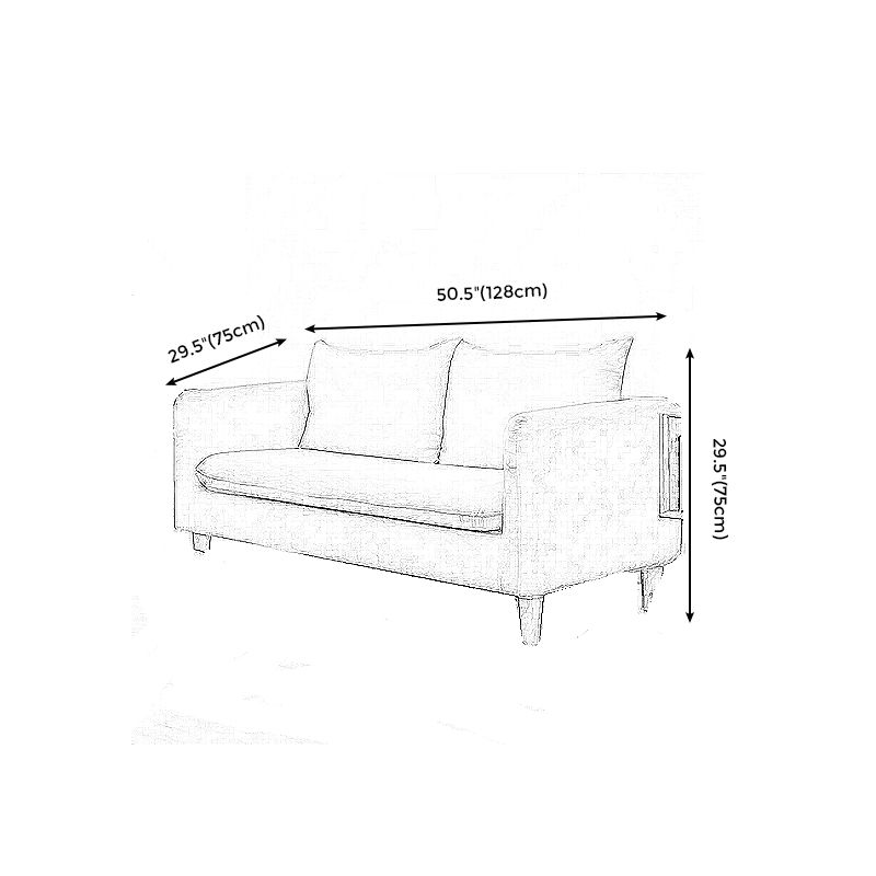 Square Arm Modern Sofa 30"W Linen Sofa for Living Room with Storage Clearhalo 'furn' 'furn_sofas' 'Furniture' 'furniture_sofas' 'kitchen' 'kitchen_sofas' 'Living Room Furniture' 'Sofa' 'sofas' 1200x1200_f82328af-629e-4bd4-a0eb-99d0ac73812b