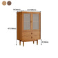 15.75"W Sideboard Glam Style Solid Wood Dining Server for Kitchen Living Room