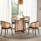 Solid Wood Dining Set 1/2/5 Pcs Round Rattan Dining Table and Chairs Clearhalo 'Dining Room Sets' 'Dining Tables & Seating' 'dining_room_set' 'furn' 'furn_dining_room_set' 'Furniture' 'Kitchen & Dining Furniture' 1200x1200_f824999c-8f61-4047-a76b-0088b49a6d9f