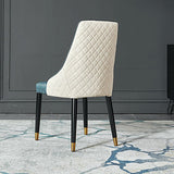 Nordic Glam Style Chairs Kitchen Arm Side Chair with Wooden Legs