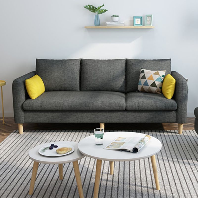 Almohadas de brazo cuadrado de tela contemporánea asientos estándar