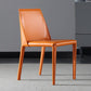 Eigentijdse stijl lederen eetstoel armloze stoere rugstoelen