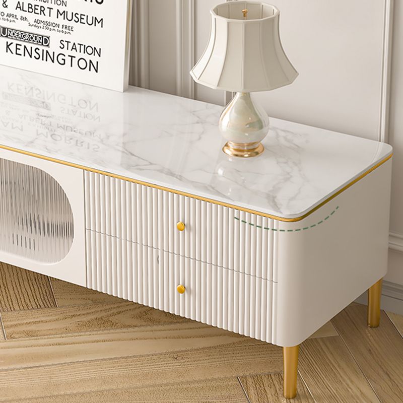 Modern TV Console Stone Media Console TV Stand with 2 Drawers Clearhalo 'furn' 'furn_tv_stands_entertainment_centers' 'Furniture' 'Living Room Furniture' 'TV Stands & Entertainment Centers' 'TV Stands & Media Storage Furniture' 'tv_stands_entertainment_centers' 1200x1200_f828b660-cdf7-4488-aed4-023748a0109d