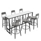 Modern 1/7 Pieces Bar Table Set Rectangle Stone Counter Table with Stools for Living Room Clearhalo 'Bar Furniture' 'furn' 'furn_home_bar_bar_sets' 'Furniture' 'Home Bars & Bar Sets' 'home_bar_bar_sets' 'Kitchen & Dining Furniture' 1200x1200_f829ec55-fdb2-4512-b8ff-551027926540