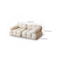 37" Wide Contemporary Sofa Fabric Tufted White Standard Seating