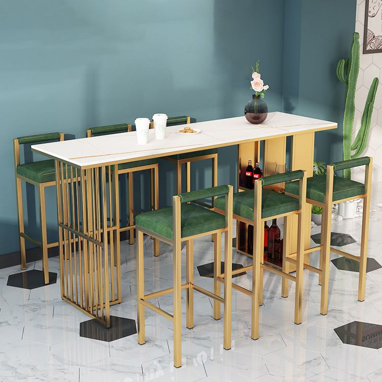 Modern Marble Storage Counter Height Table Modern Rectangle Bar Height Pub Table Clearhalo 'Bar Furniture' 'Bar Tables' 'bar_tables' 'furn' 'furn_bar_tables' 'Furniture' 'furniture_bar_tables' 'Kitchen & Dining Furniture' 'kitchen&dining_furn' 'kitchen' 1200x1200_f82c485d-92e6-4721-a956-37327cb3a285