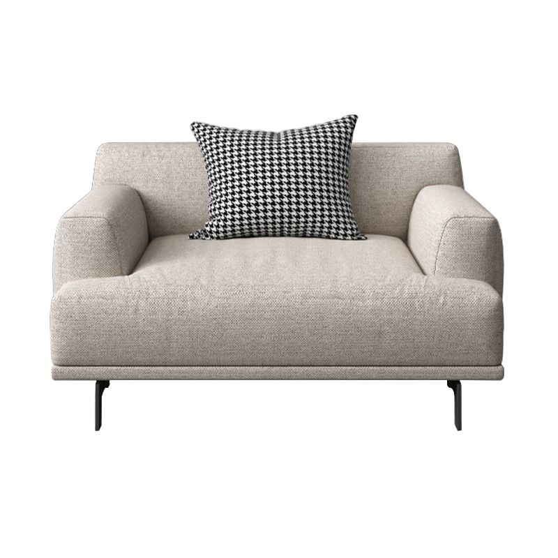 Ivory Fabric Settee Standard Charles Of London Tight Back Loveseat Clearhalo 'furn' 'furn_sofas' 'Furniture' 'furniture_sofas' 'kitchen' 'kitchen_sofas' 'Living Room Furniture' 'Sofa' 'sofas' 1200x1200_f82d3f04-9a9f-4cfd-9e30-ccaf0ee2fdd7