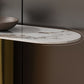 Mesa de acento de consola ovalada glamorosa con soporte de acero inoxidable para Hall