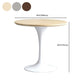 Table de salle à manger ronde en bois moderne avec base en tulipe en métal