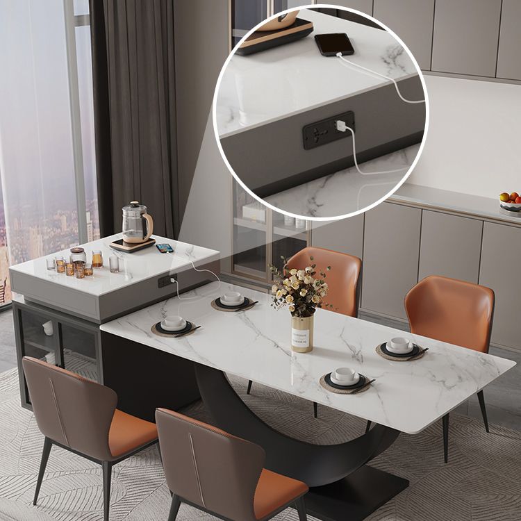 Rectangle Dining Room Table Contemporary Dinner Room Kitchen Table Clearhalo 'Dining Tables & Seating' 'Dining Tables' 'dining_table' 'furn' 'furn_dining_table' 'Furniture' 'Kitchen & Dining Furniture' 1200x1200_f82eb1d2-9067-4e62-b34d-d781b6941991