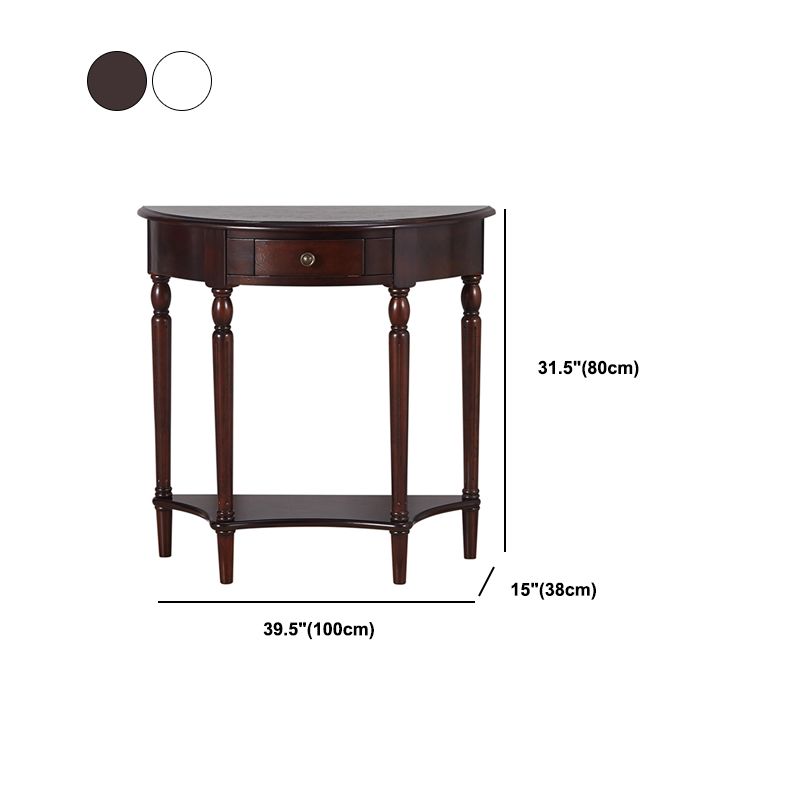 4 Legs Mid-Century Modern Wood Console Table with Single Drawer Clearhalo 'Console Tables' 'console_tables' 'Entry & Mudroom Furniture' 'furn' 'furn_console_tables' 'Furniture' 1200x1200_f82f25ab-615c-42b2-b786-abe62230c710