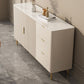 Moderner Stil weißer Sideboard Tabelle 33,5 "Hochbuffet mit Schubladenspeichern