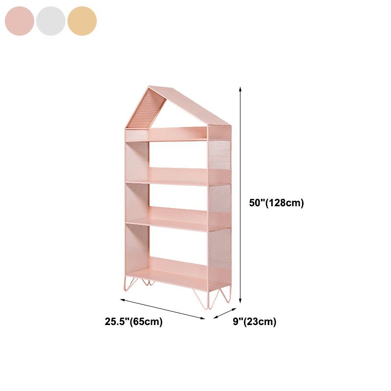 Modern Style Bookcase Metal Open Back Bookshelf for Home Office Use