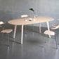 Oval Solid Wood Dining Table Modern Furniture with 4 Legs for Apartment