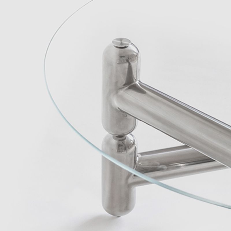 3脚ミニマリストコーヒーラウンドテーブル開いた棚カクテルテーブル