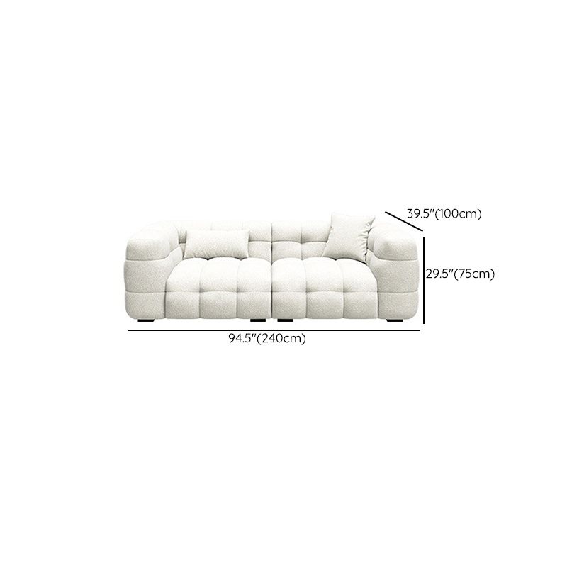 Sofá de brazo de esmoquería moderno resistente al sofá de la bizcocho de galleta en blanco