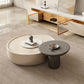 Contemporary Coffee Table Round Drum Wooden Coffee Cocktail Table