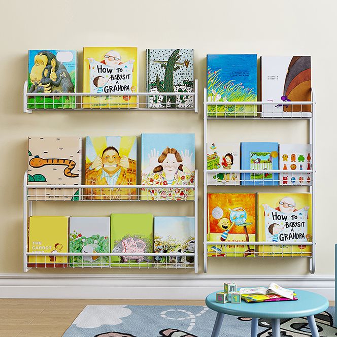 Modern Style Bookshelf Wall Mounted Metal Bookcase for Kid Room Clearhalo 'Bookcases' 'furn' 'furn_bookcases' 'Furniture' 'furniture_bookcases' 'Office Furniture' 1200x1200_f83a3d45-afdc-4ed9-8bfd-3caba027984d