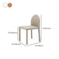 Minimalist Style Solid Back Armless Dining Chairs Leather Dining Chairs for Home