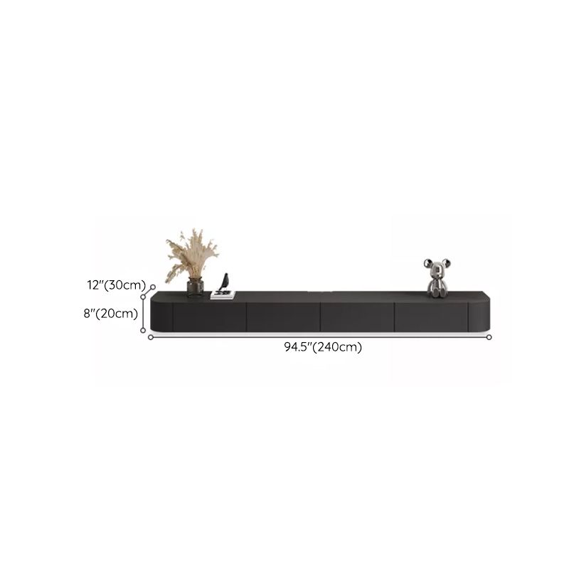 Modern Wall-mounted TV Media Stand 16" W Wood Black TV Stand with Drawers Clearhalo 'furn' 'furn_tv_stands_entertainment_centers' 'Furniture' 'Living Room Furniture' 'TV Stands & Entertainment Centers' 'TV Stands & Media Storage Furniture' 'tv_stands_entertainment_centers' 1200x1200_f83b1dba-c239-4eff-8ba4-d7033d65cd11