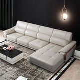 141.73 "brede l-vorm sectionele echt lederen kussen bovenarm sectioneel