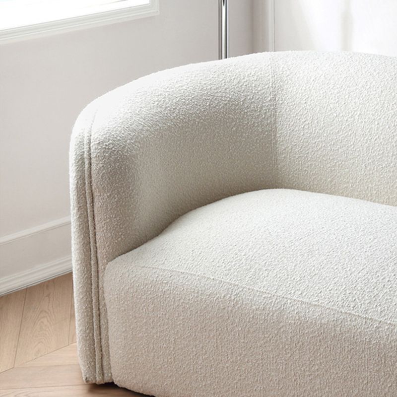 Scandinavian Curved Sofa with Chaise 49.21-In D 4-Seater Sofa