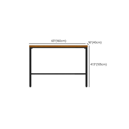 Glam Rectangle Pub Table Set 1/2/3/7 Pieces Pine Wood Top Bar Table with Metal Stools Clearhalo 'Bar Furniture' 'furn' 'furn_home_bar_bar_sets' 'Furniture' 'Home Bars & Bar Sets' 'home_bar_bar_sets' 'Kitchen & Dining Furniture' 1200x1200_f83cdb7a-f488-4341-bca8-43a13894723d