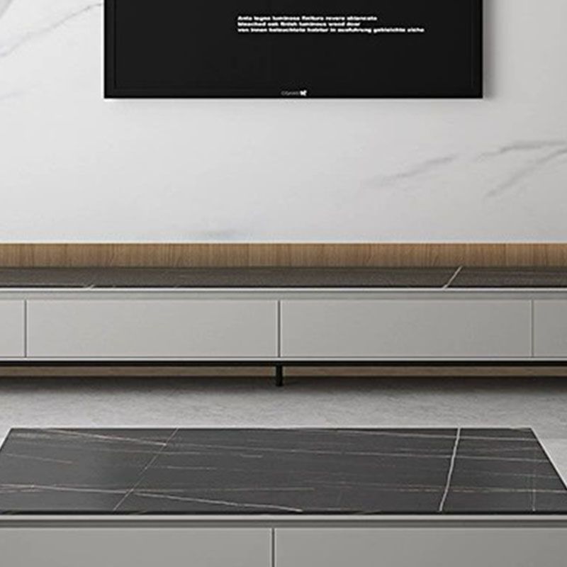 Stone Top Media Stand with Drawers Modern TV Media Console for Home Clearhalo 'furn' 'furn_tv_stands_entertainment_centers' 'Furniture' 'Living Room Furniture' 'TV Stands & Entertainment Centers' 'TV Stands & Media Storage Furniture' 'tv_stands_entertainment_centers' 1200x1200_f8400935-ebf2-470b-83bc-e80de0d5f1f3