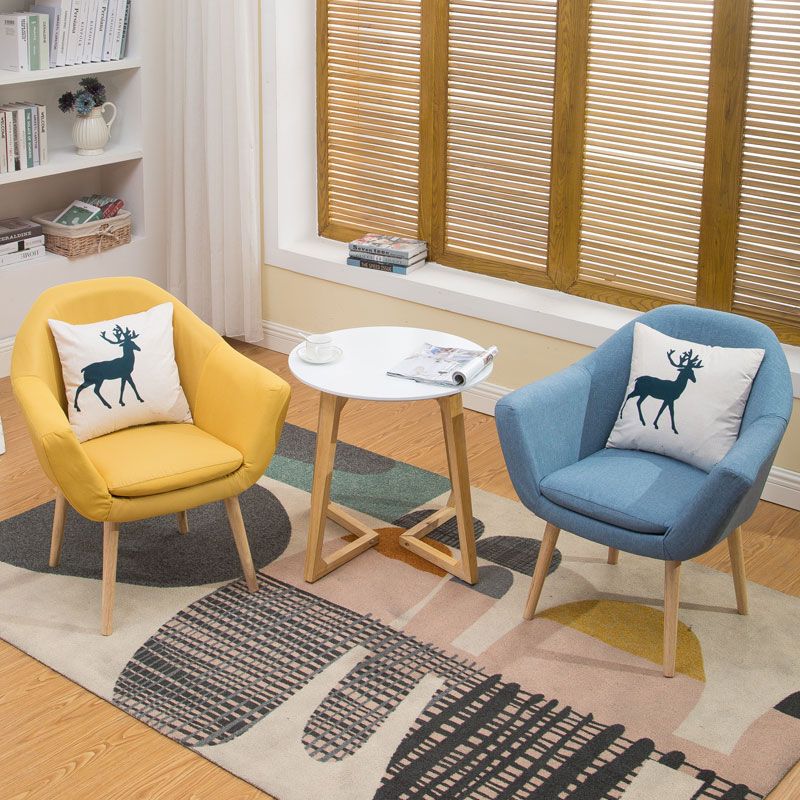 Contemporary Living Room Armchair Arms Included Sloped Arms Armchair