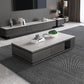 Modern Rectangle Coffee Table Set Espresso Wood Coffee Table with Drawers