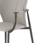 Stainless Steel Frame Dining Arm Chair Leather Upholstered Arm Chair
