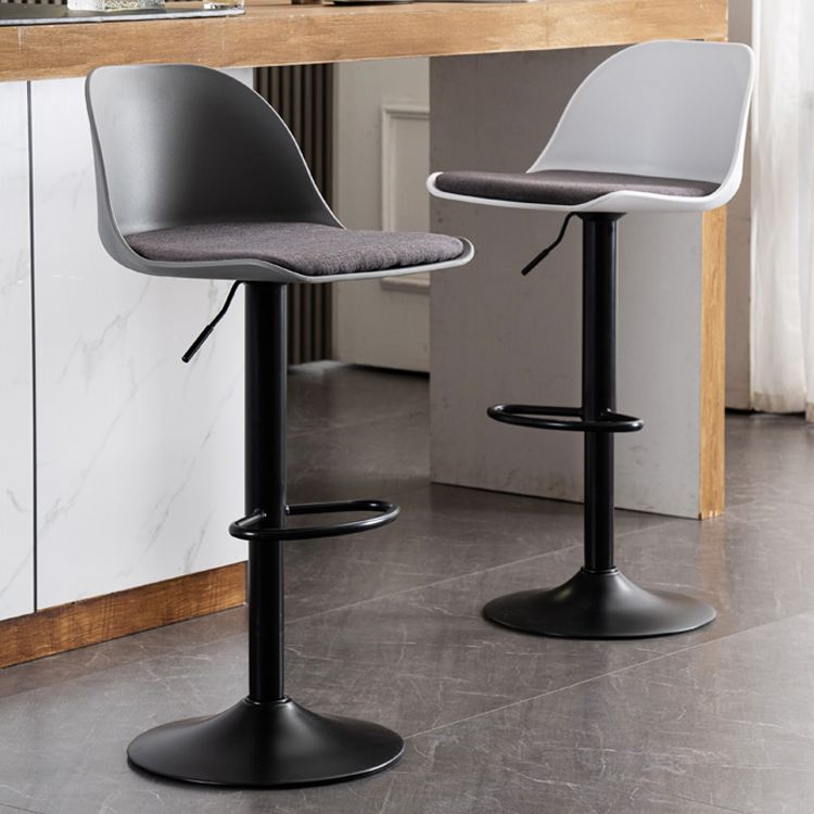 Sgabelli da bar in tessuto industriale sgabello da bar ad altezza regolabile girevole con poggiapiedi